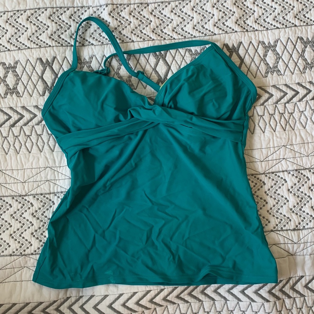 Teal Athleta tankini top